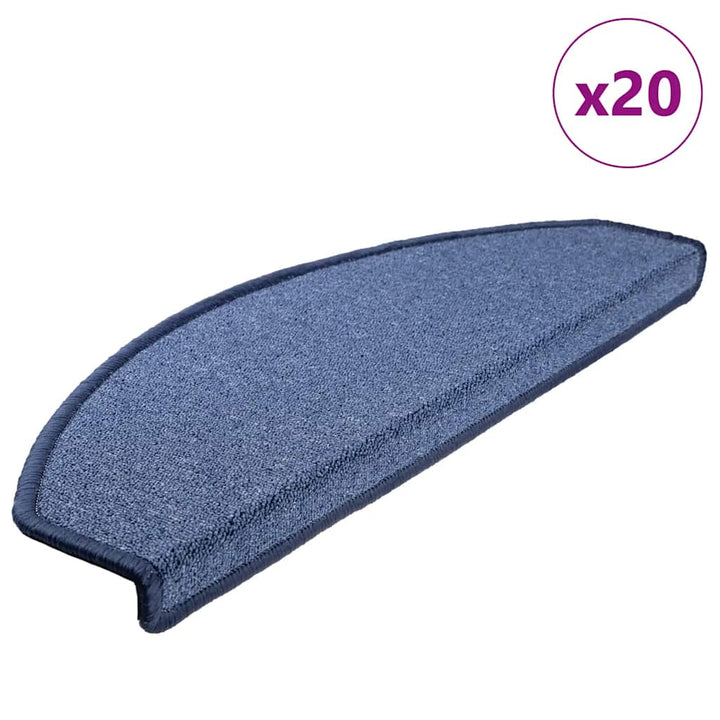 trappemåtter 20 stk. 65x24x4 cm blå halvrunde store