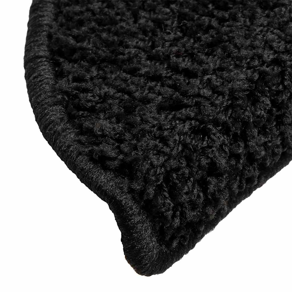 trappemåtter 30 stk. 56x17x3 cm sorte halvrunde