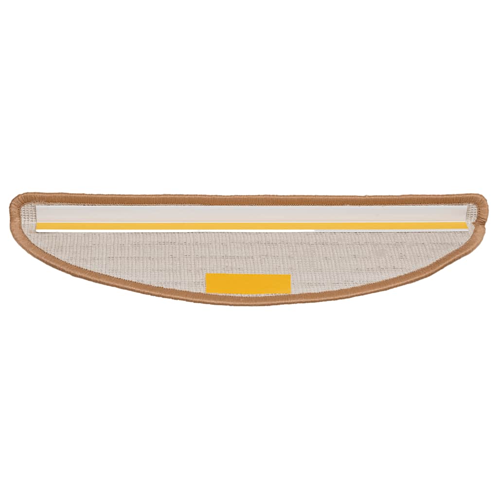 trappemåtter 30 stk. 56x17x3 cm beige halvrunde