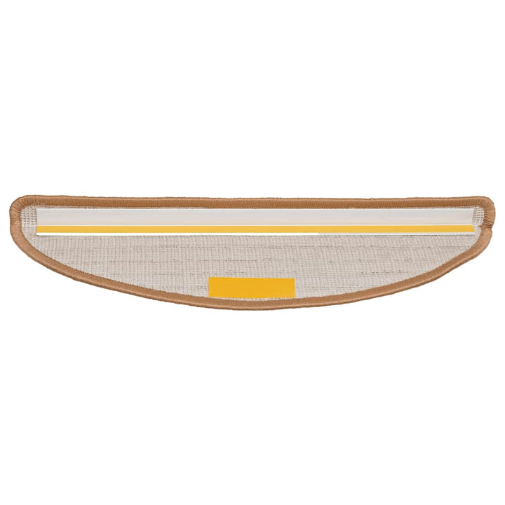 trappemåtter 30 stk. 56x17x3 cm beige halvrunde