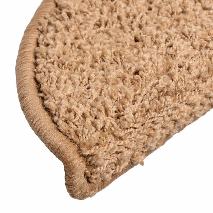 trappemåtter 30 stk. 56x17x3 cm beige halvrunde