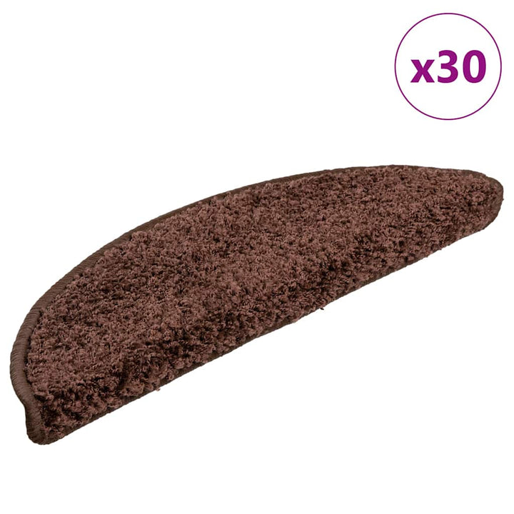 trappemåtter 30 stk. 56x17x3 cm brune halvrunde