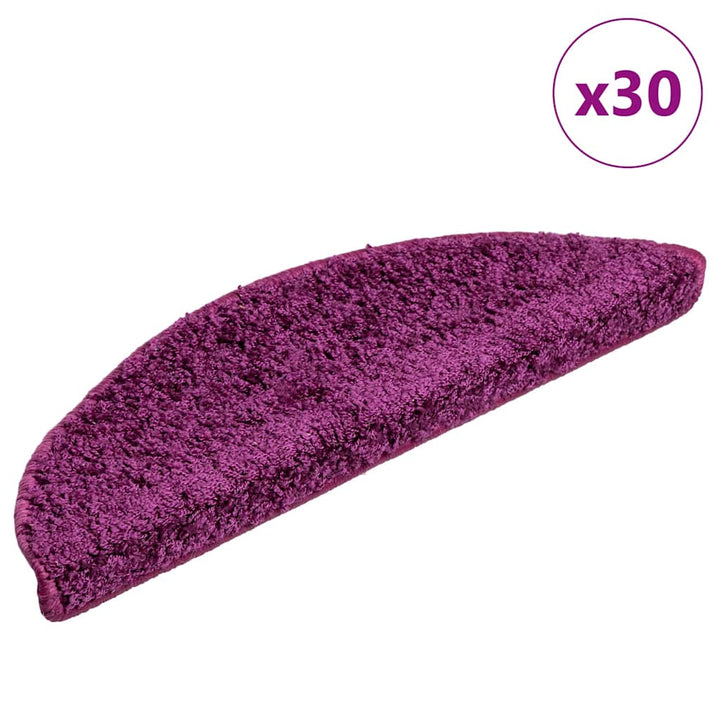 trappemåtter 30 stk. 56x17x3 cm violette halvrund