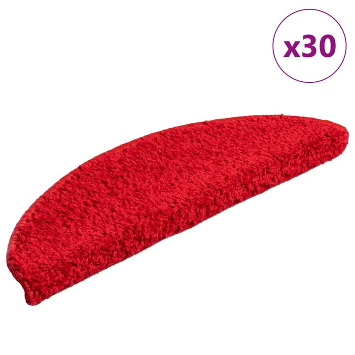 trappemåtter 30 stk. 56x17x3 cm røde halvrunde