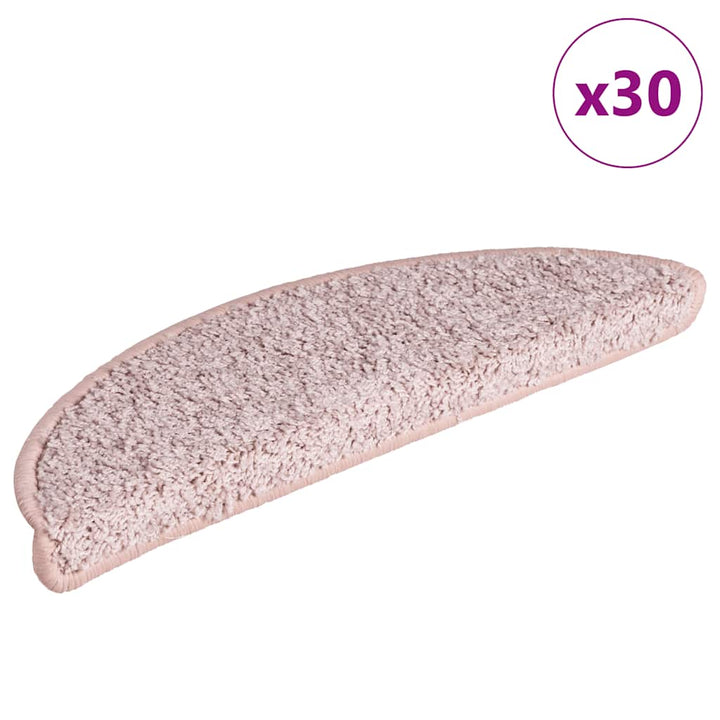 trappemåtter 30 stk. 56x17x3 cm lyserød halvrunde