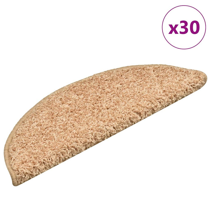 trappemåtter 30 stk. 56x17x3 cm guld halvrund