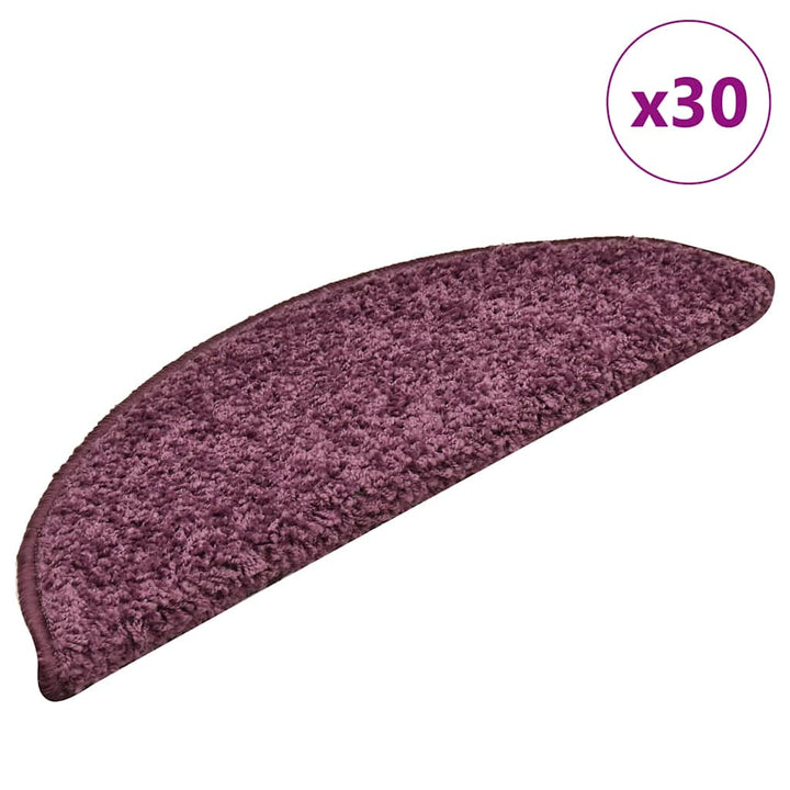 trappemåtter 30 stk. 56 x 17 x 3 cm mørkelilla halvrunde
