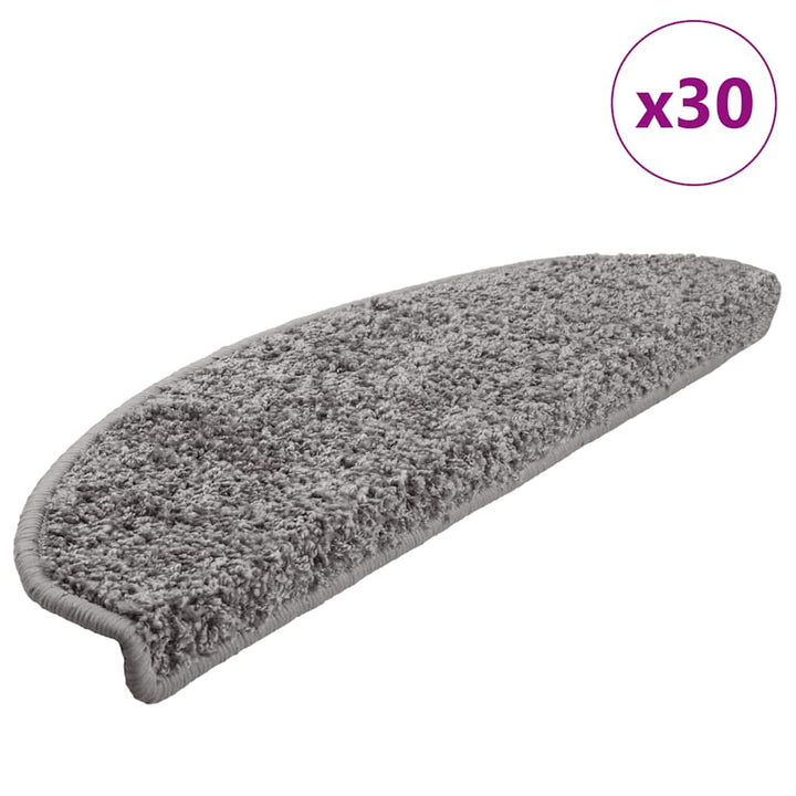 trappemåtter 30 stk. 65x21x4 cm grå halvrunde store
