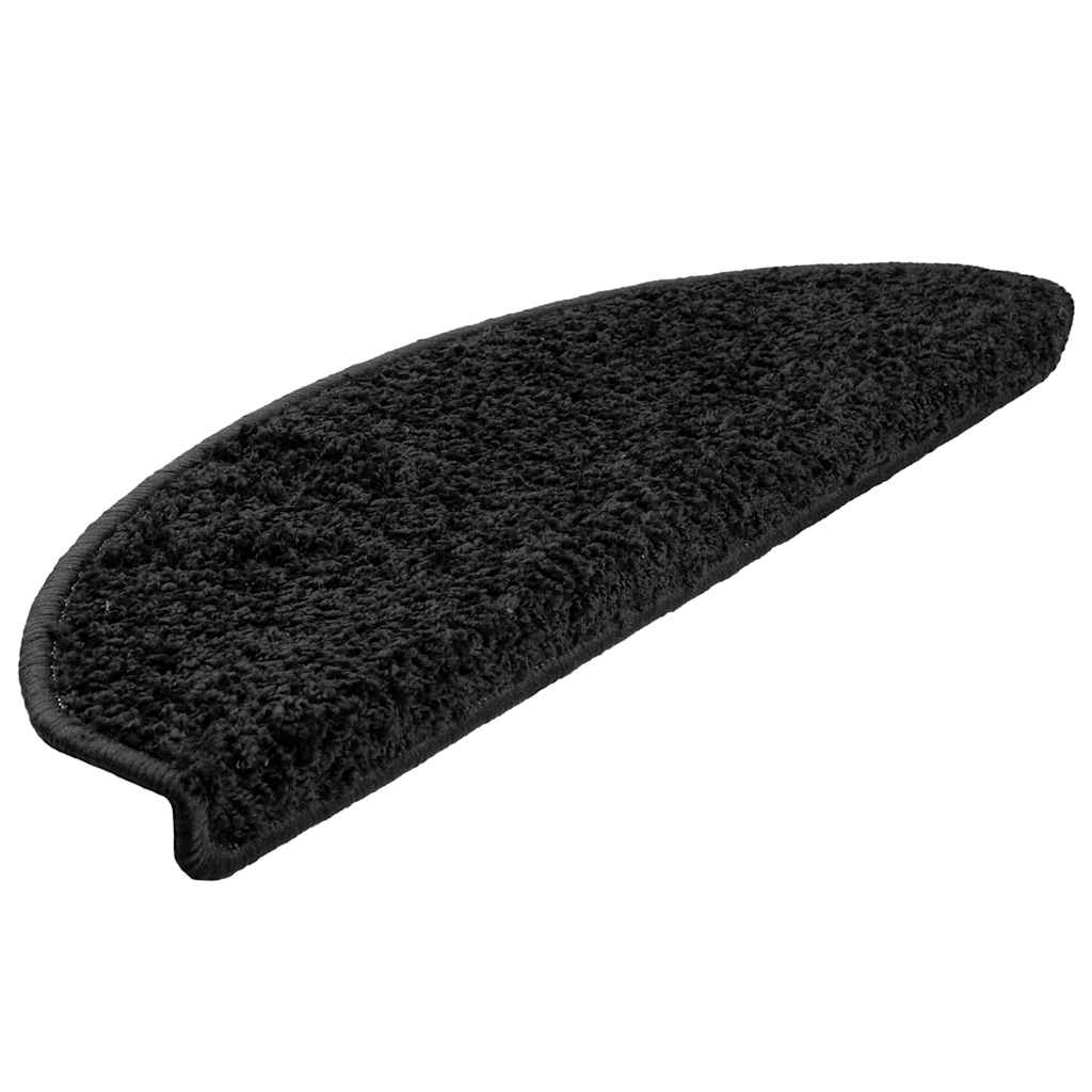 trappemåtter 30 stk. 65x21x4 cm sorte halvrunde store