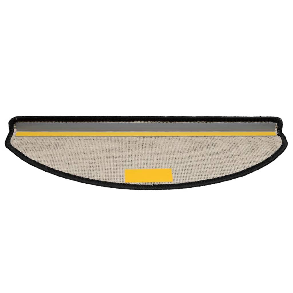 trappemåtter 30 stk. 65x21x4 cm sorte halvrunde store