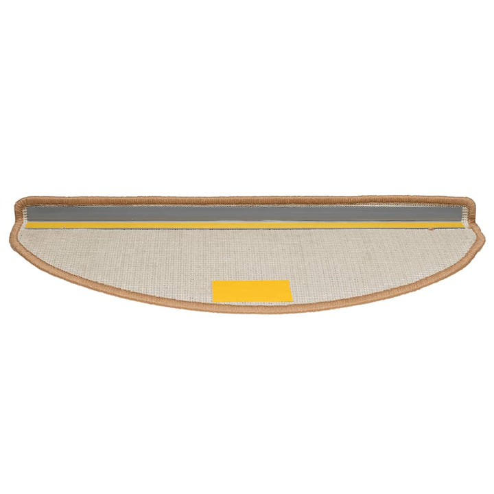 trappemåtter 30 stk. 65x21x4 cm beige halvrunde store
