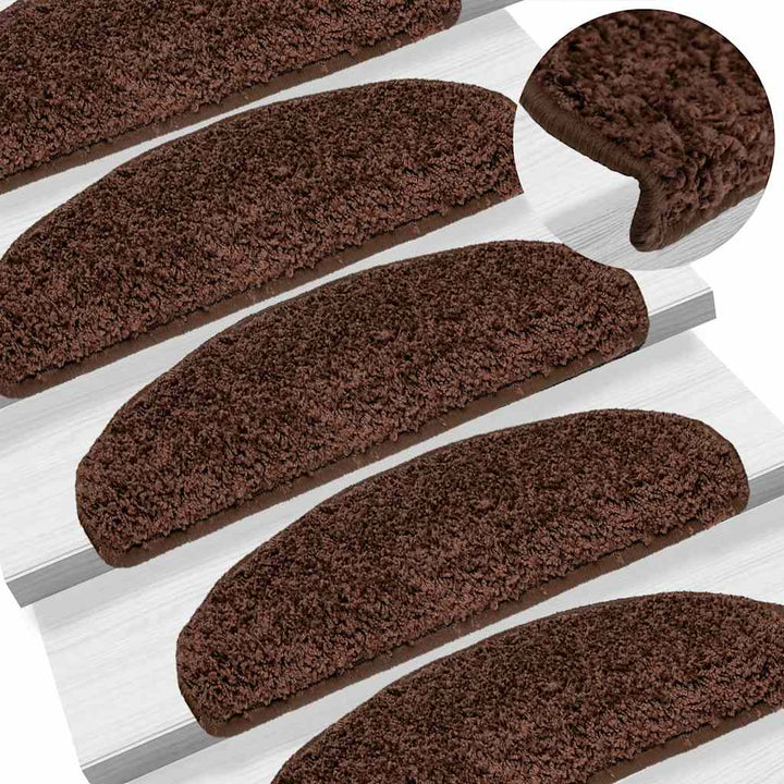 trappemåtter 30 stk. 65x21x4 cm brune halvrunde store