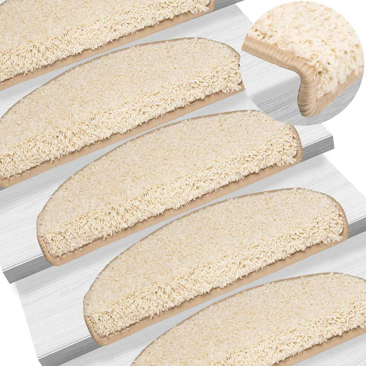 trappemåtter 30 stk. 65x21x4 cm cremefarvede halvrund store