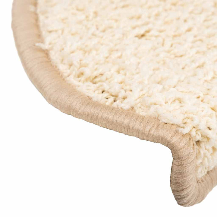 trappemåtter 30 stk. 65x21x4 cm cremefarvede halvrund store