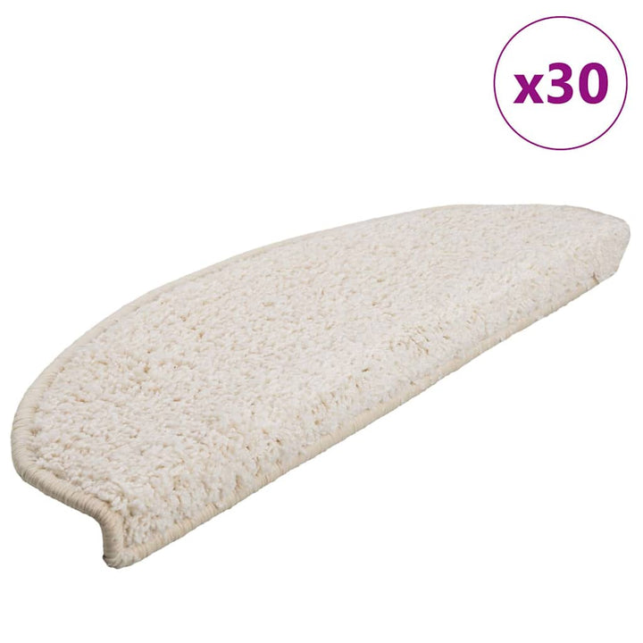 trappemåtter 30 stk. 65x21x4 cm hvide halvrunde store