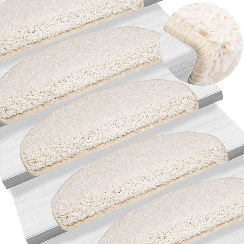 trappemåtter 30 stk. 65x21x4 cm hvide halvrunde store