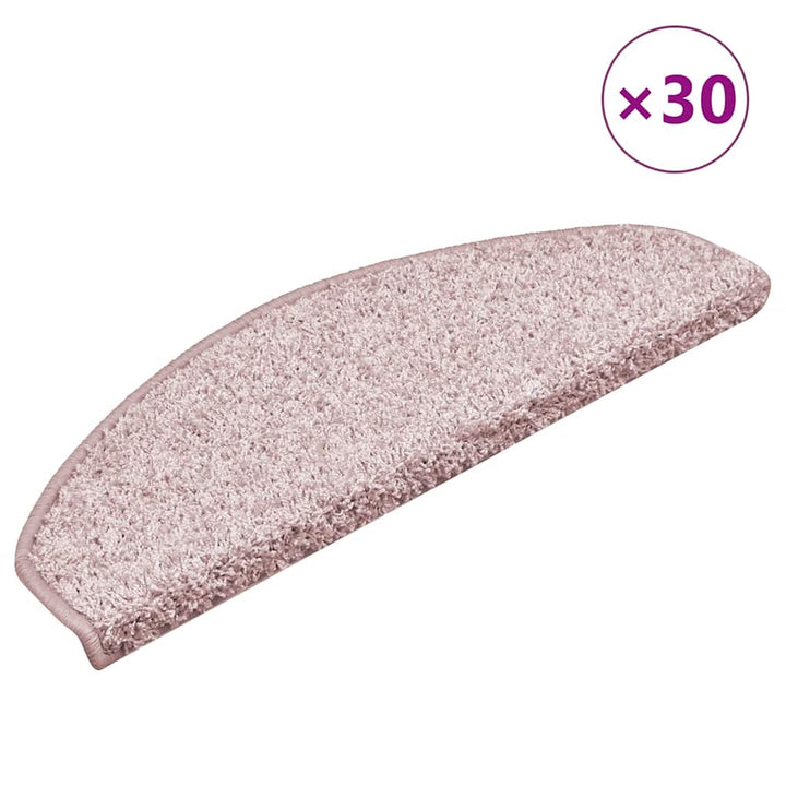 trappemåtter 30 stk. 65 x 21 x 4 cm lyserød halvrunde store