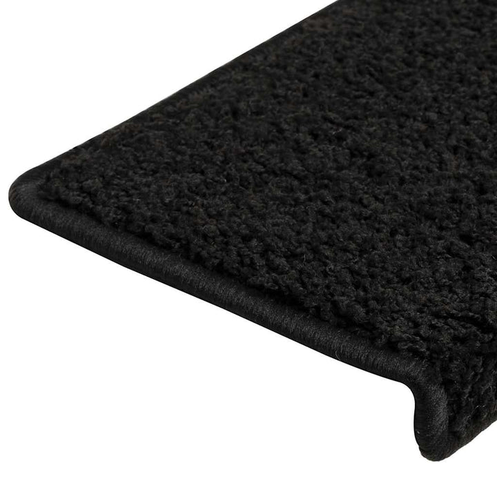trappemåtter 30 stk. 65x21x4 cm sorte rektangulære kanter