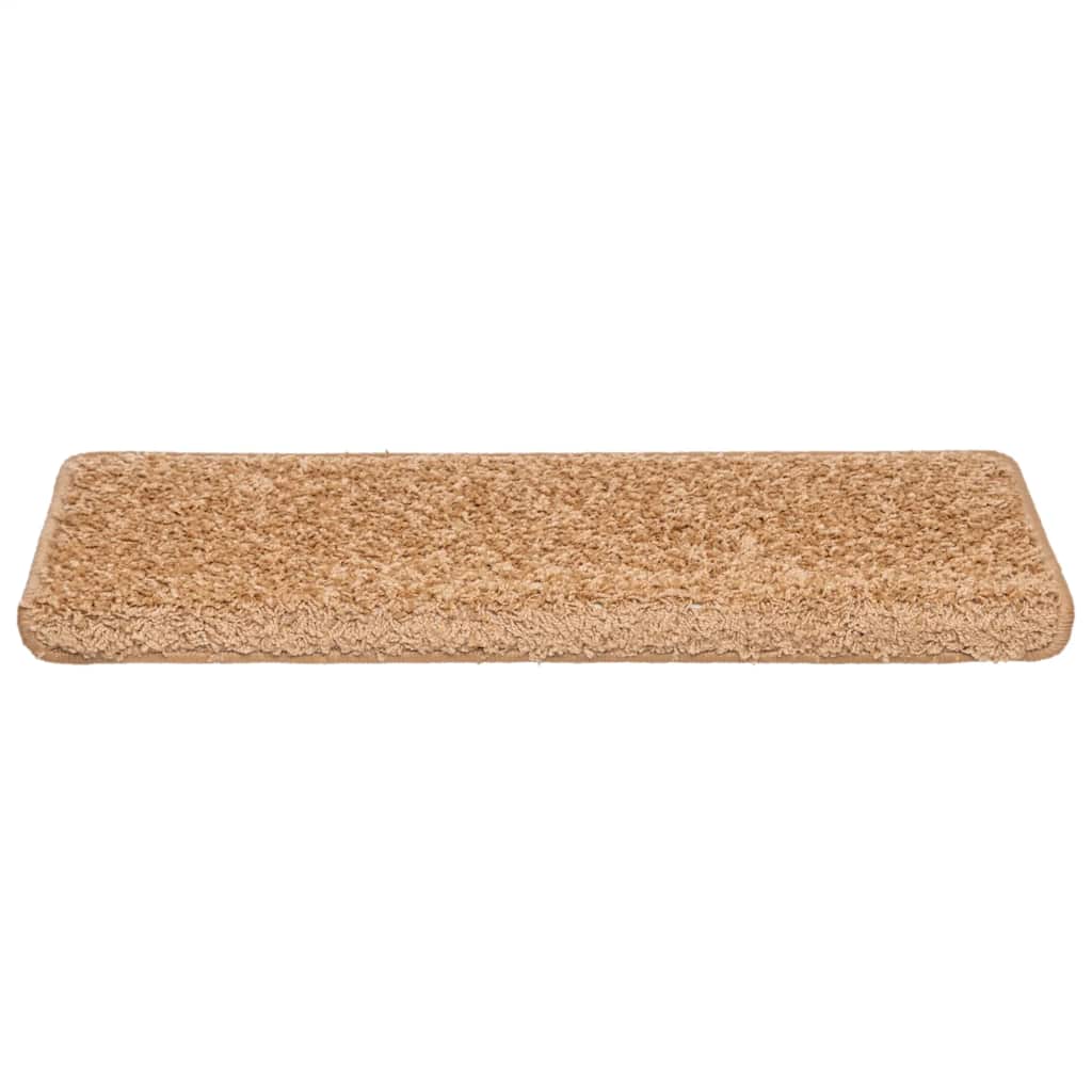 trappemåtter 30 stk. 65x21x4 cm beige rektangulær kant