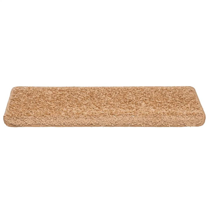 trappemåtter 30 stk. 65x21x4 cm beige rektangulær kant