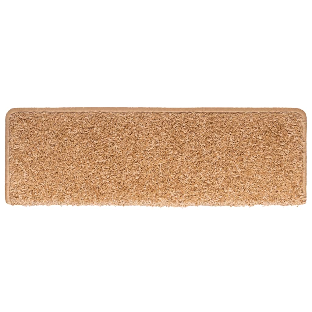 trappemåtter 30 stk. 65x21x4 cm beige rektangulær kant