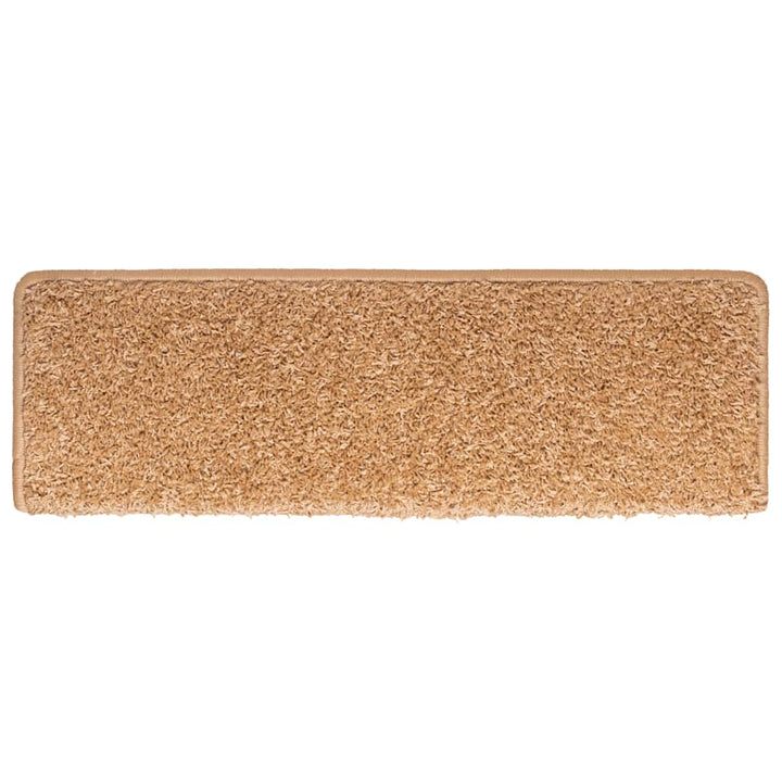 trappemåtter 30 stk. 65x21x4 cm beige rektangulær kant