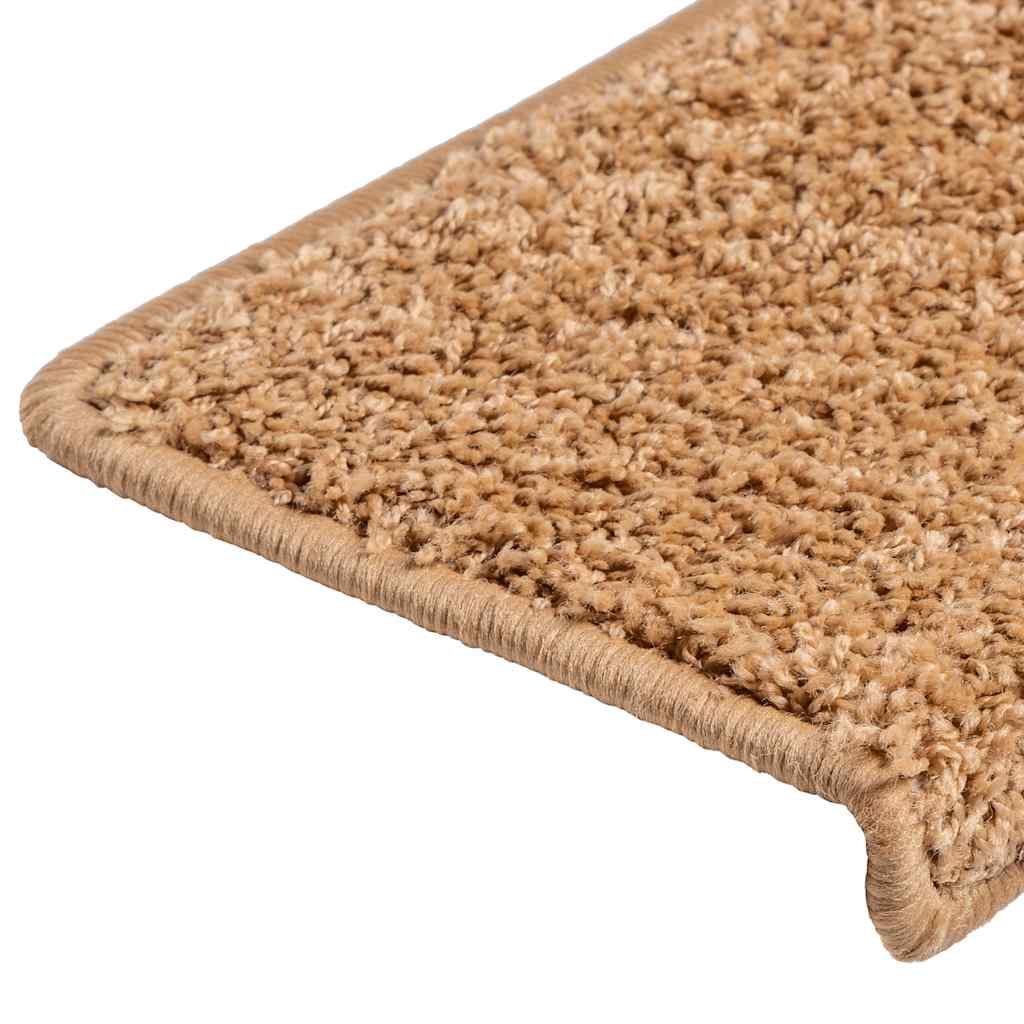 trappemåtter 30 stk. 65x21x4 cm beige rektangulær kant
