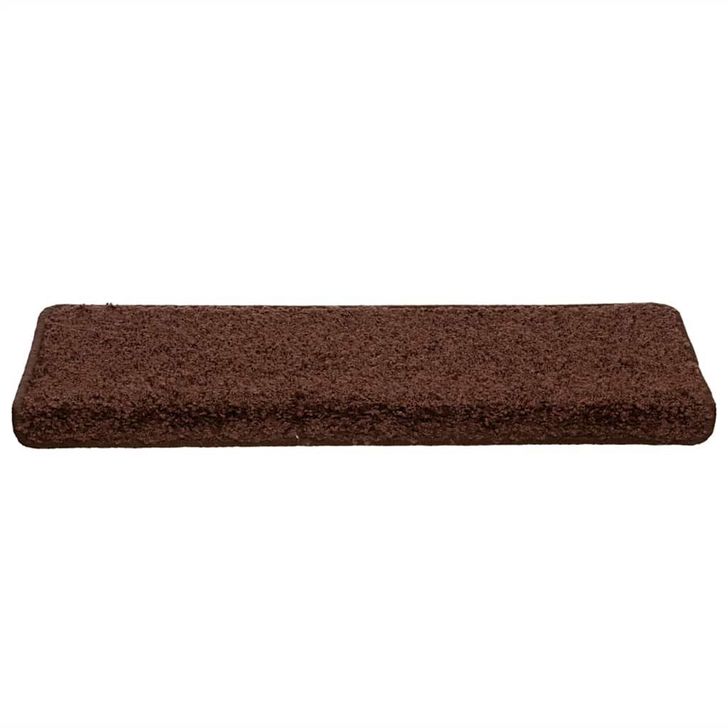 trappemåtter 30 stk. 65x21x4 cm brune rektangulære kanter