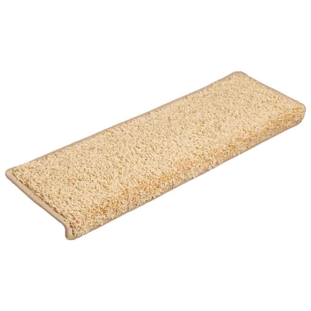 trappemåtter 30 stk. 65x21x4 cm cremefarvede rektangulære kanter