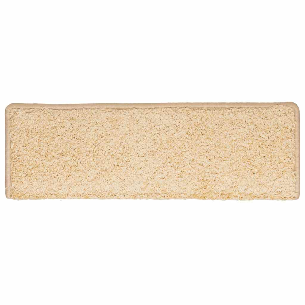 trappemåtter 30 stk. 65x21x4 cm cremefarvede rektangulære kanter