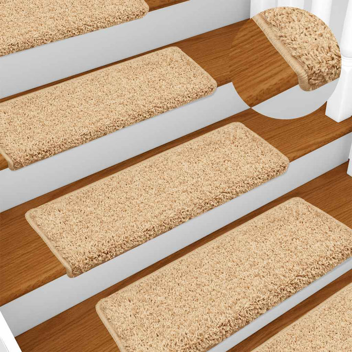trappemåtter 30 stk. 65x21x4 cm cremefarvede rektangulære kanter