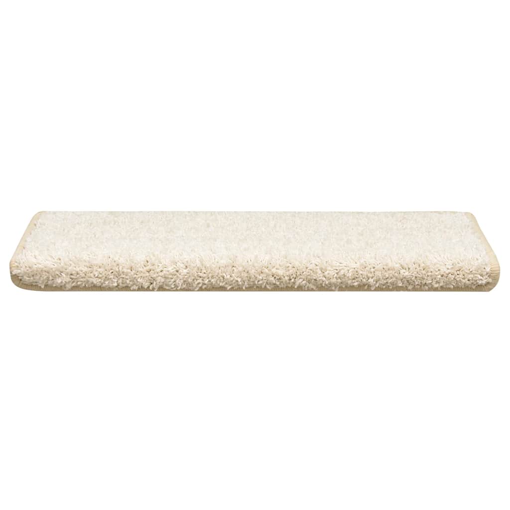 trappemåtter 30 stk. 65x21x4 cm hvide rektangulære kant