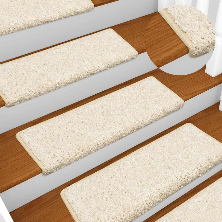 trappemåtter 30 stk. 65x21x4 cm hvide rektangulære kant