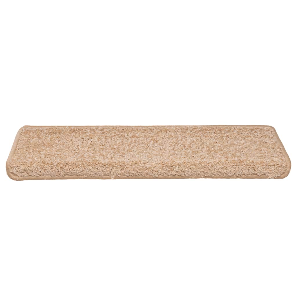 trappemåtter 30 stk. 65x21x4 cm guld rektangulær kant