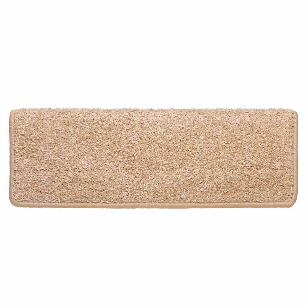 trappemåtter 30 stk. 65x21x4 cm guld rektangulær kant