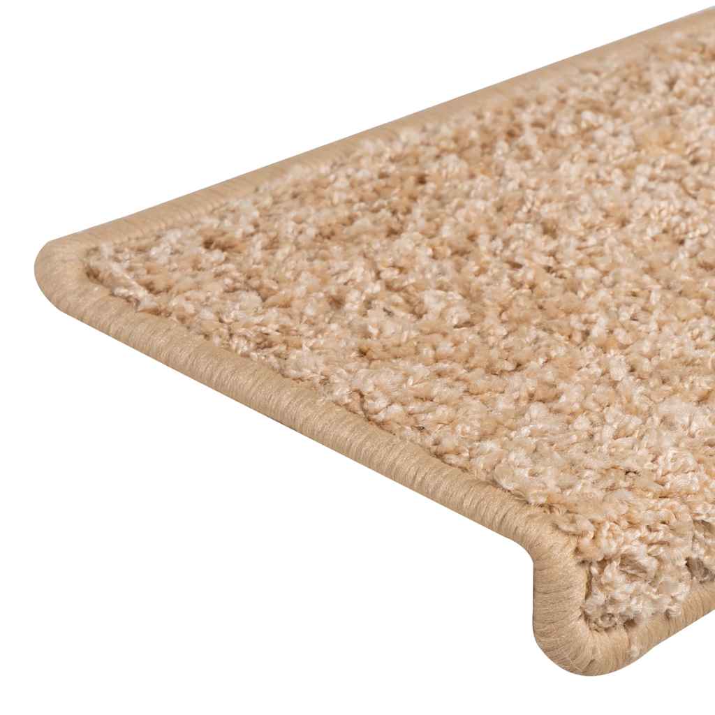 trappemåtter 30 stk. 65x21x4 cm guld rektangulær kant