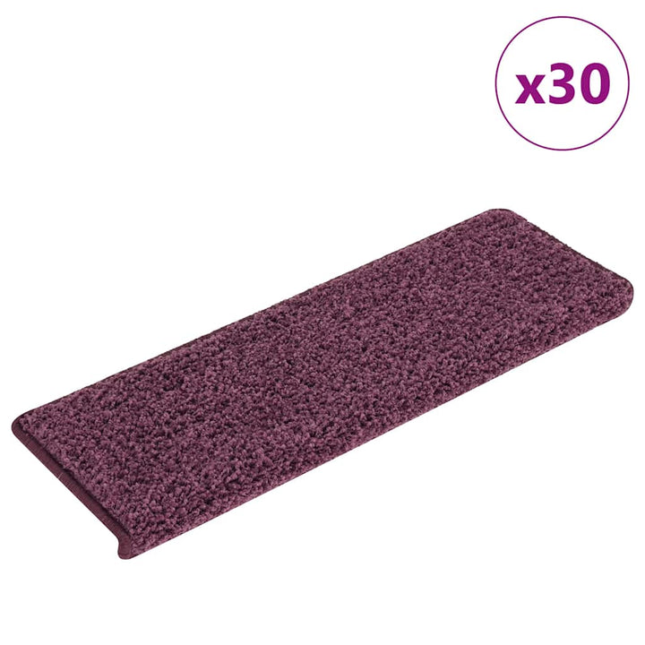 trappemåtter 30 stk. 65 x 21 x 4 cm mørkelilla rektangulær kant
