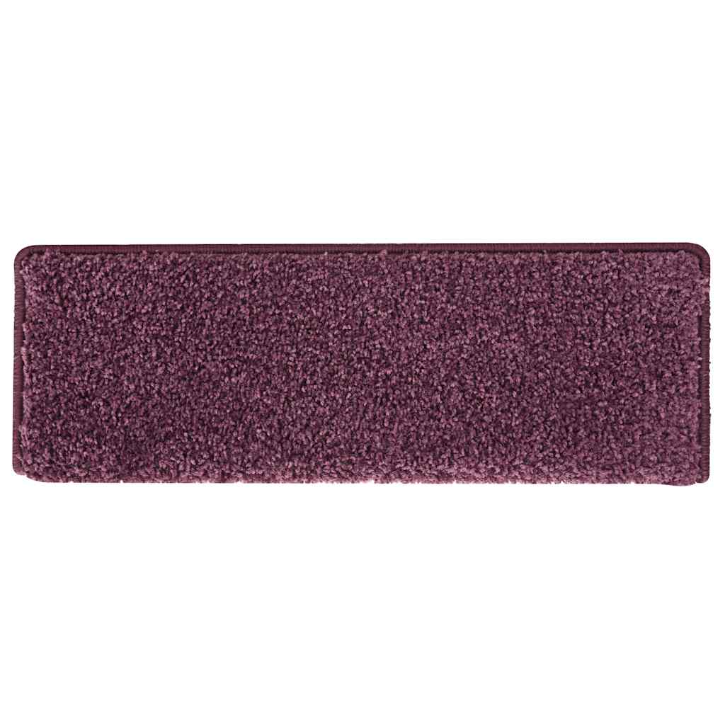 trappemåtter 30 stk. 65 x 21 x 4 cm mørkelilla rektangulær kant