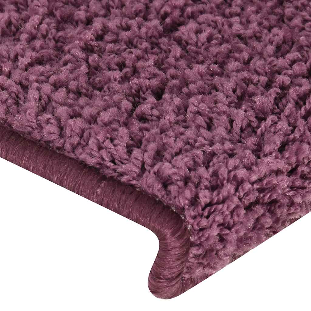 trappemåtter 30 stk. 65 x 21 x 4 cm mørkelilla rektangulær kant