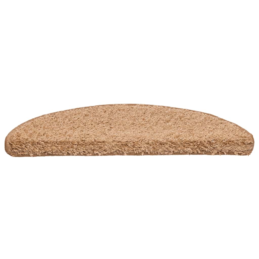 trappemåtter 20 stk. 56x17x3 cm beige halvrunde