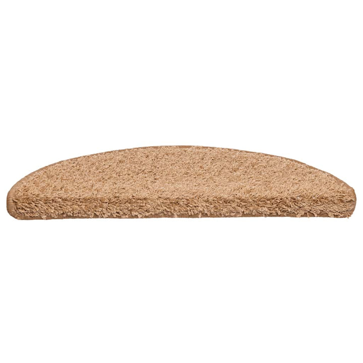 trappemåtter 20 stk. 56x17x3 cm beige halvrunde