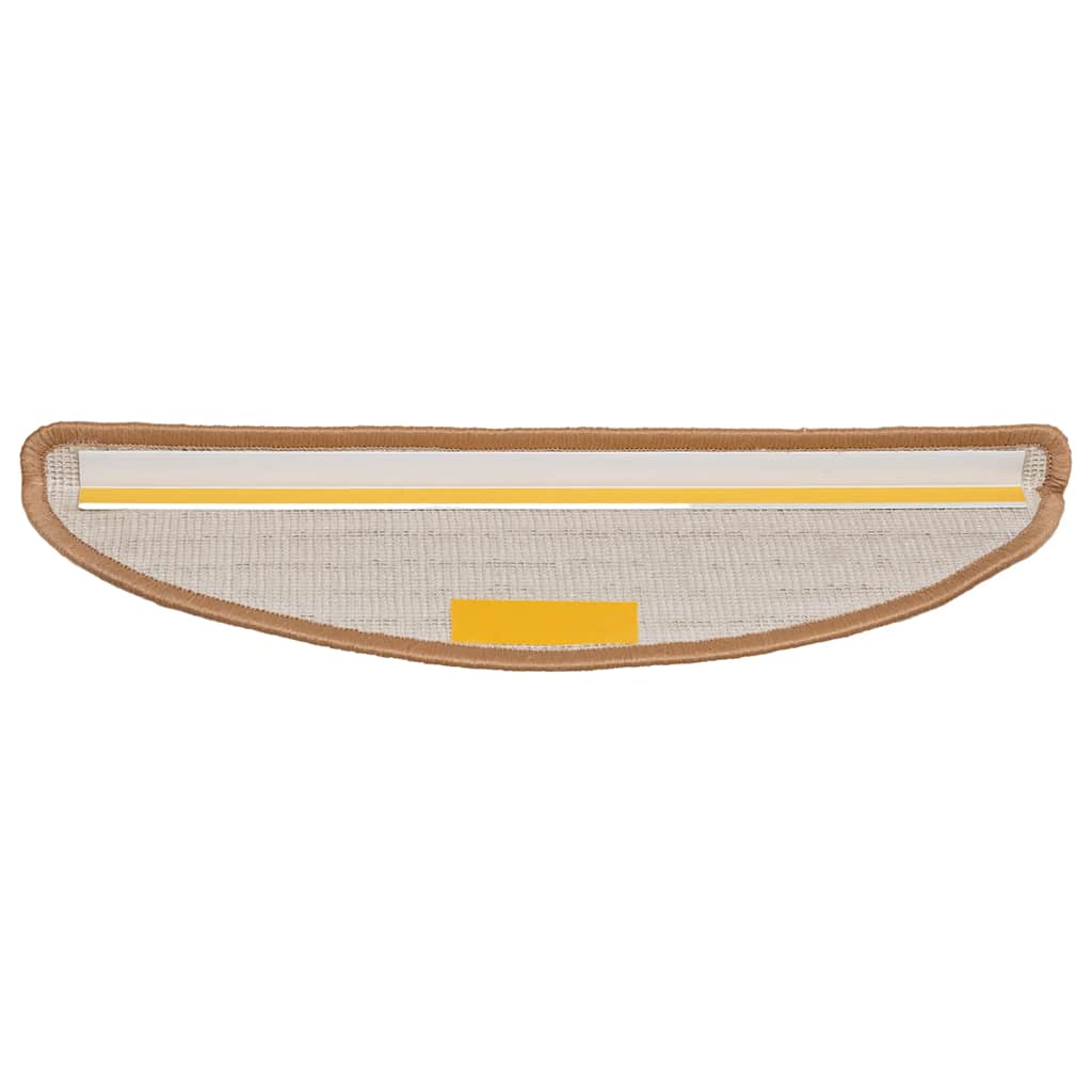 trappemåtter 20 stk. 56x17x3 cm beige halvrunde