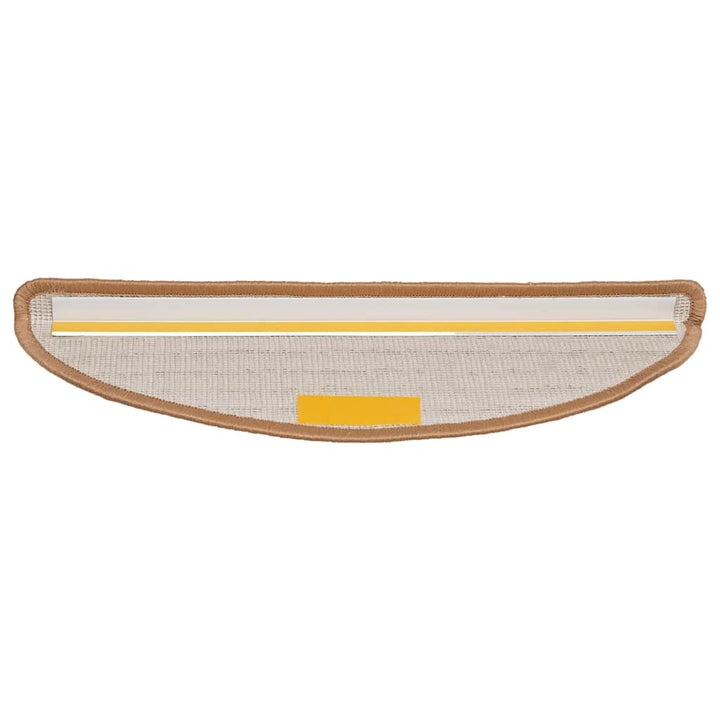 trappemåtter 20 stk. 56x17x3 cm beige halvrunde