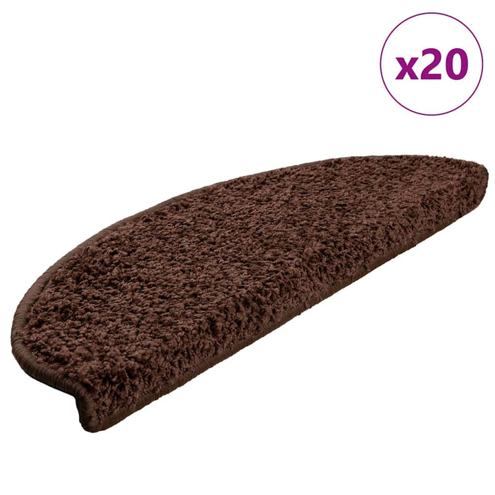 trappemåtter 20 stk. 65x21x4 cm brune halvrund store