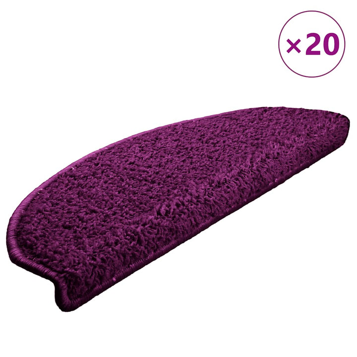 trappemåtter 20 stk. 65x21x4 cm violet halvrund stor