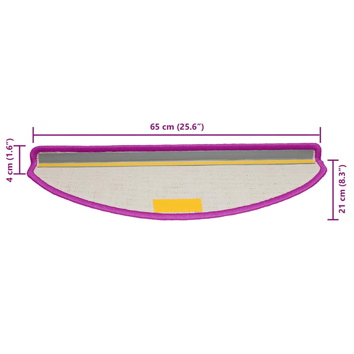 trappemåtter 20 stk. 65x21x4 cm violet halvrund stor