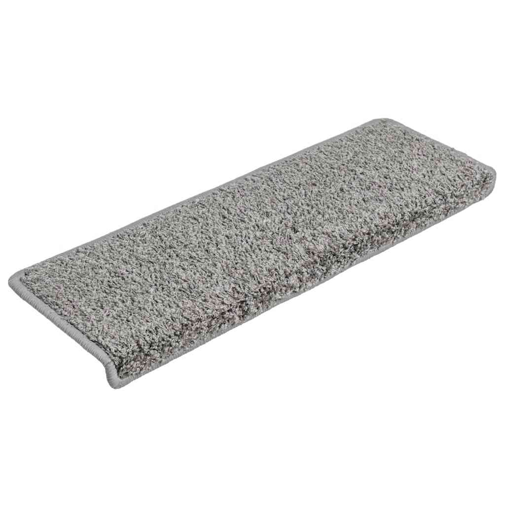 trappemåtter 20 stk. 65x21x4 cm grå rektangulær kant