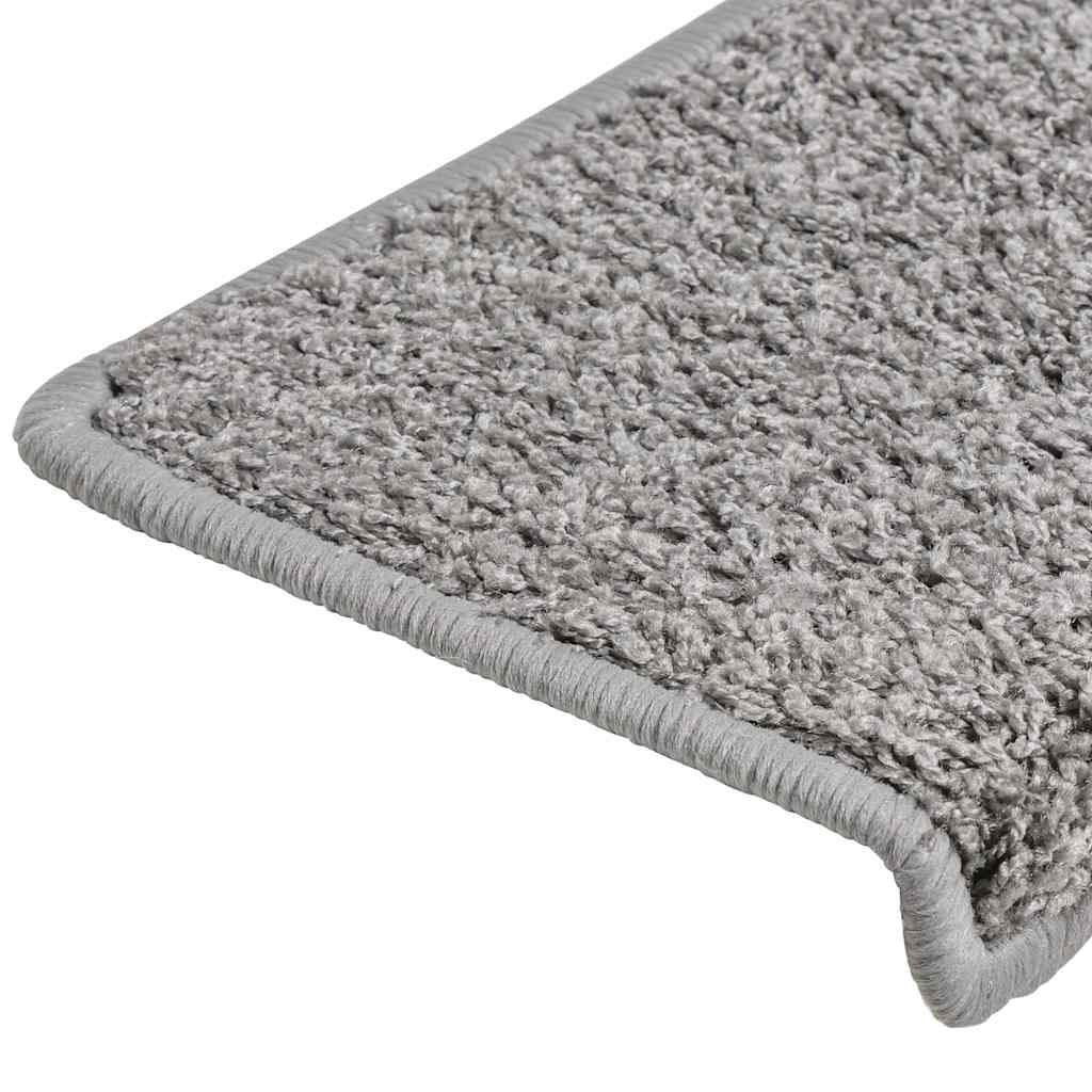 trappemåtter 20 stk. 65x21x4 cm grå rektangulær kant