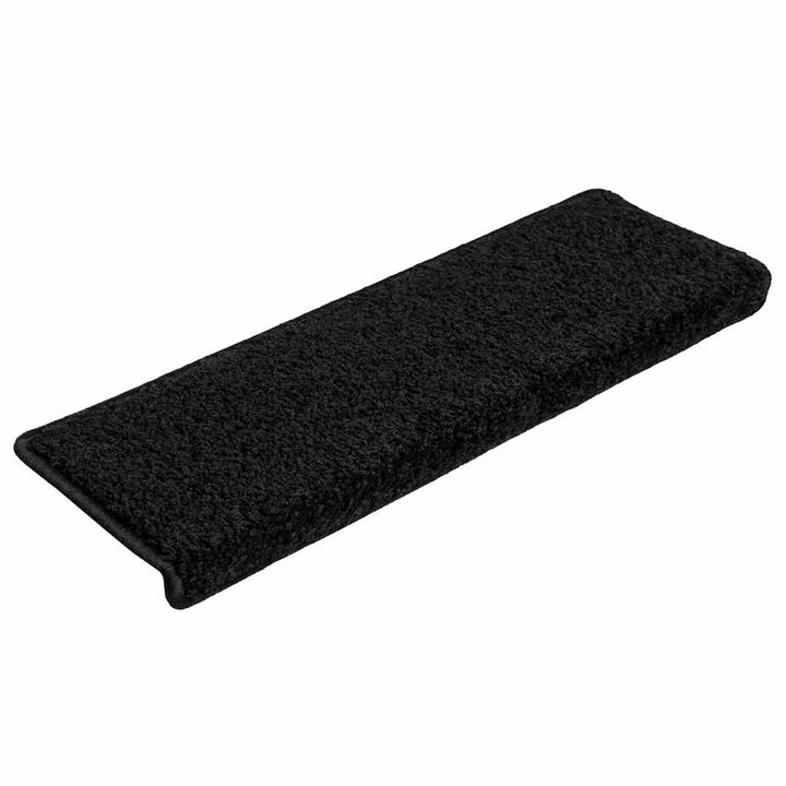 trappemåtter 20 stk. 65x21x4 cm sorte rektangulære kanter