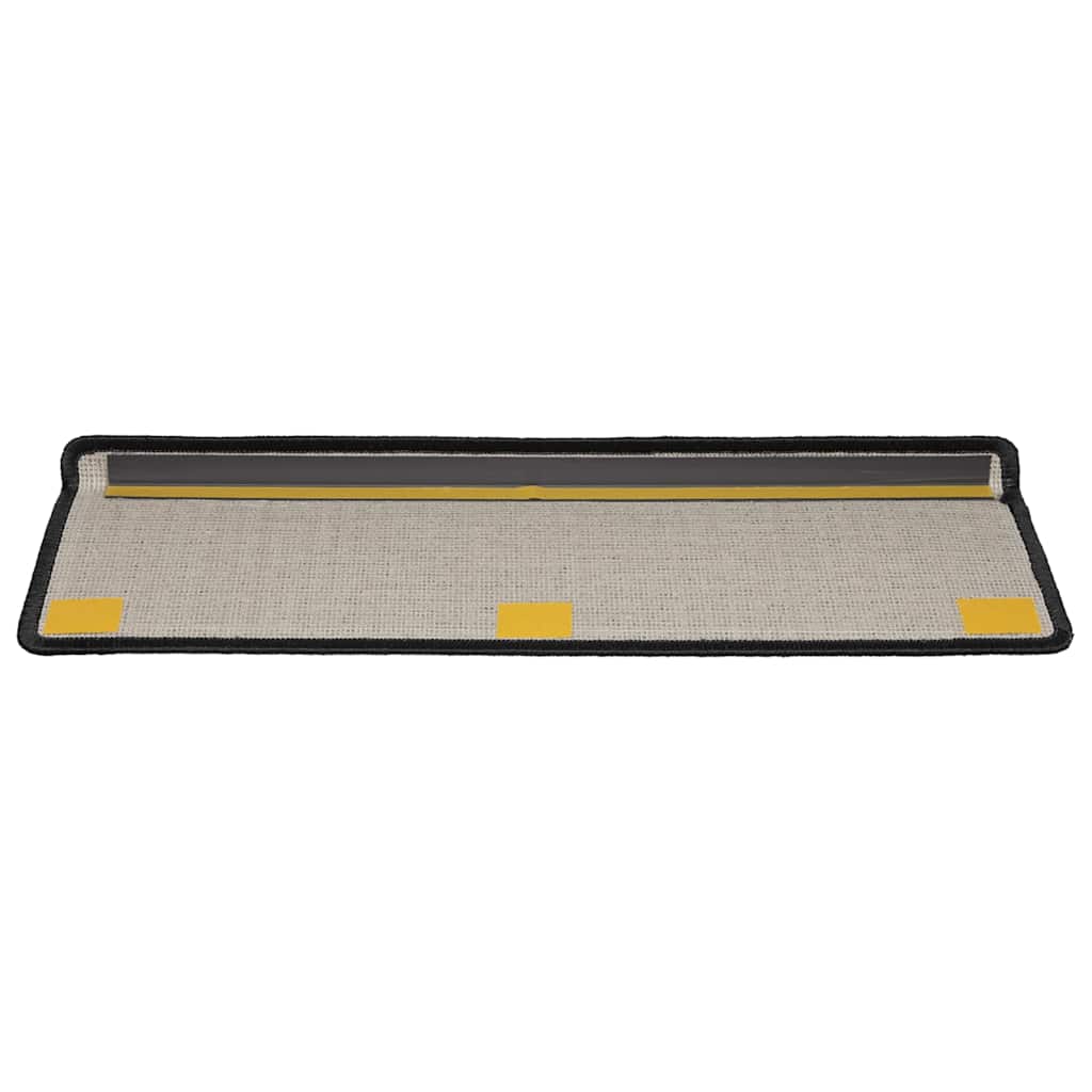 trappemåtter 20 stk. 65x21x4 cm sorte rektangulære kanter